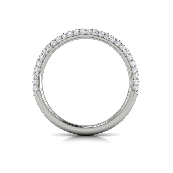 Matching Band for Shimmering Engagement Ring with Micropave Band