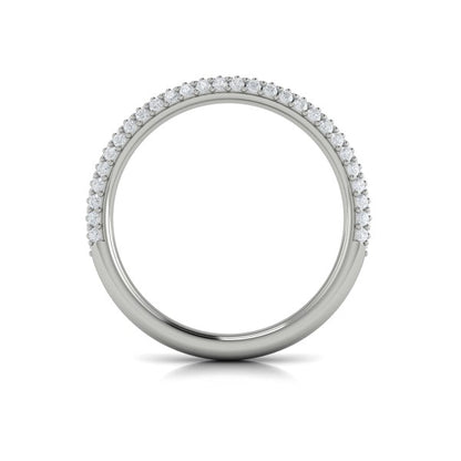 Matching Band for Shimmering Engagement Ring with Micropave Band