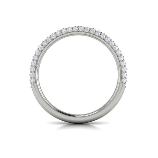 Matching Band for Shimmering Engagement Ring with Micropave Band