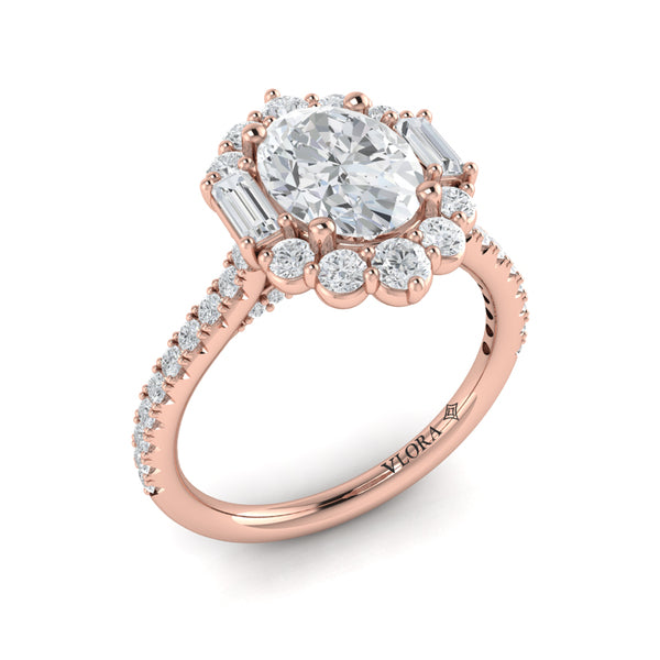 Harmony Halo Oval Engagement Ring