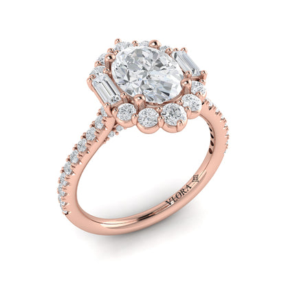 Harmony Halo Oval Engagement Ring