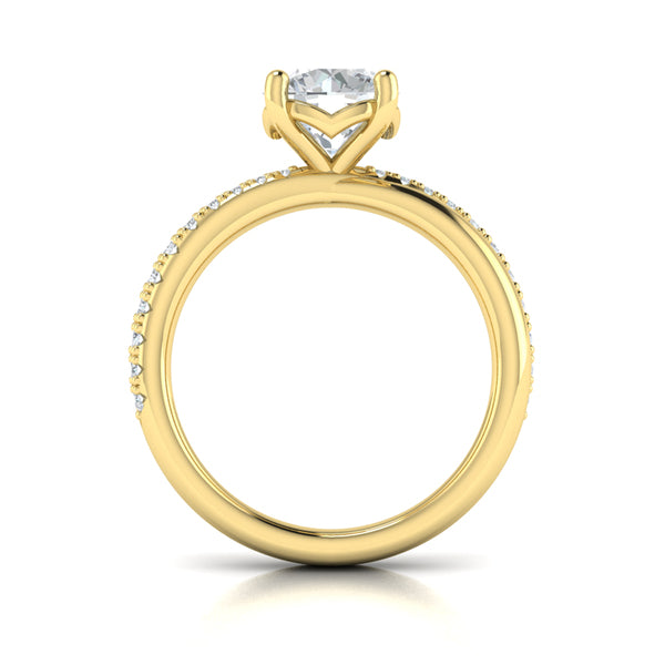 Twisted Pave Classic Engagement Ring