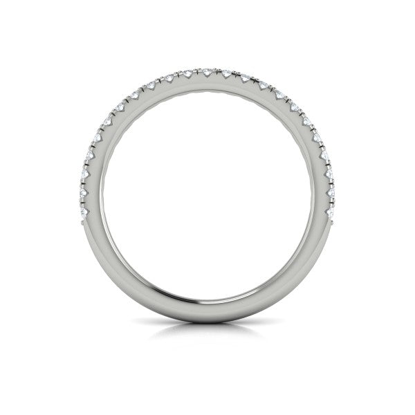 Matching Bands Wedding Band in 14K White Gold by Vlora Bridal