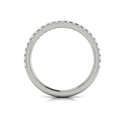 Matching Bands Wedding Band in 14K White Gold by Vlora Bridal