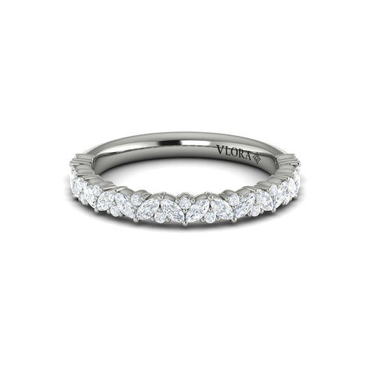 Stackable Bands Wedding Band in Platinum by Vlora Bridal