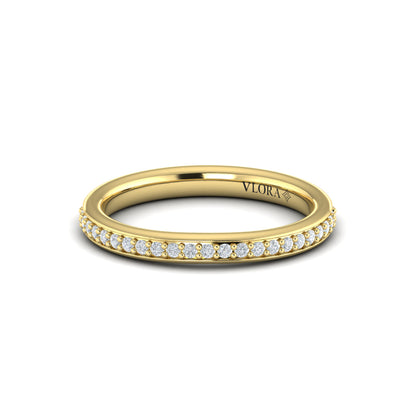 Matching Bands Wedding Band in 14K Yellow Gold by Vlora Bridal
