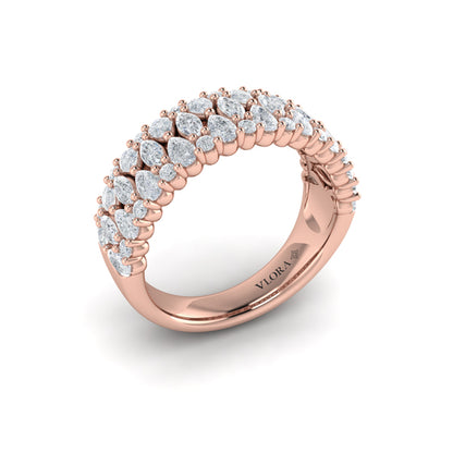 Pear, Round and Marquis Diamond Ring