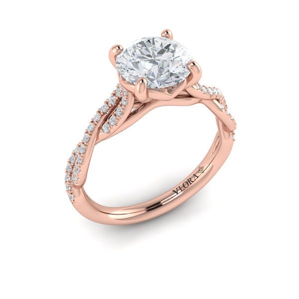 Woven Strands Engagement Ring