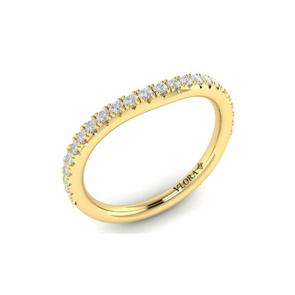 Matching Bands Wedding Band in 14K Yellow Gold by Vlora Bridal