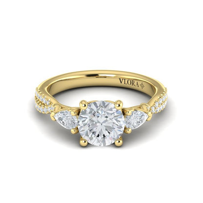 Entwined Three Stone Engagement Ring