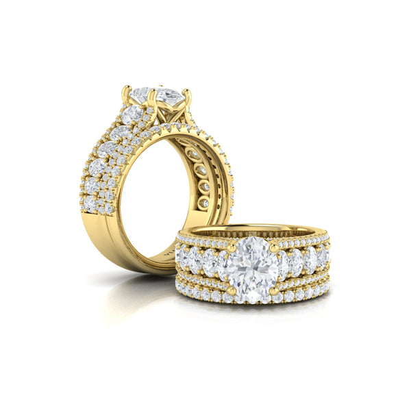 Matching Bands Wedding Band in 14K Yellow Gold by Vlora Bridal