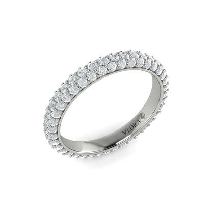 Eternity Bands Wedding Band in Platinum by Vlora Bridal