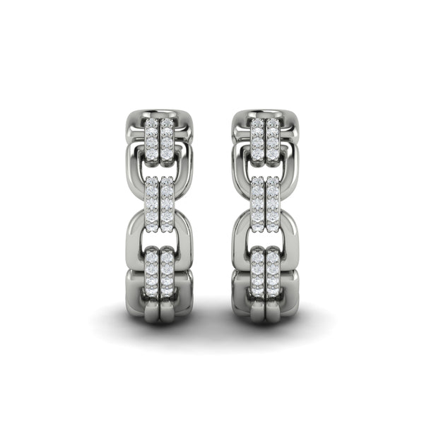 Linked Curves with Diamond Accent Earrings