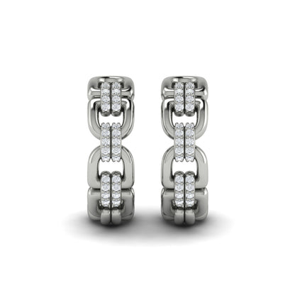 Linked Curves with Diamond Accent Earrings