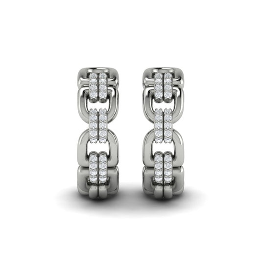 Linked Curves with Diamond Accent Earrings
