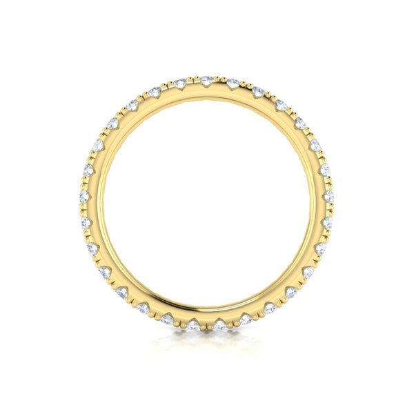 Eternity Bands Wedding Band in 14K Yellow Gold by Vlora Bridal
