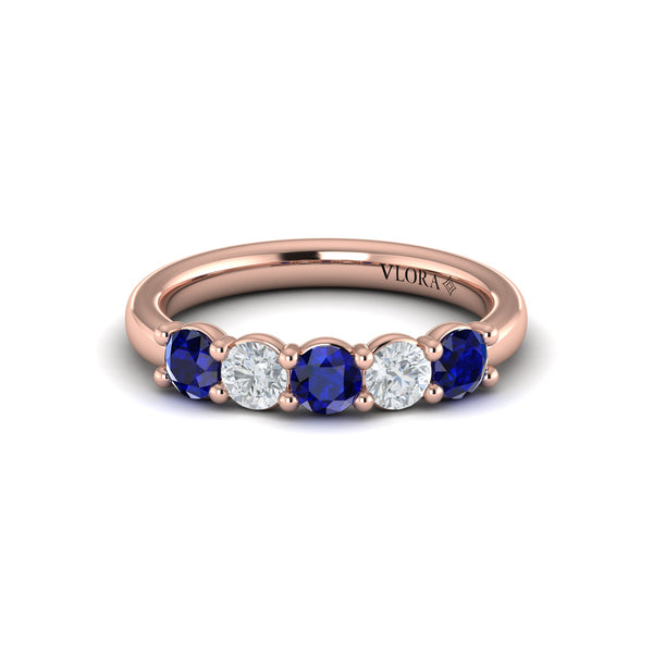 Sapphire and Diamond Band