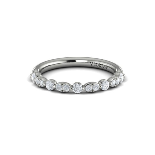 Stackable Bands Wedding Band in Platinum by Vlora Bridal