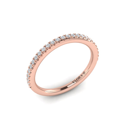 Matching Band for Diamond Accent Bezel Emerald Cut Engagement Ring