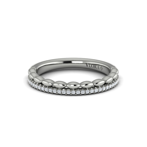 Stackables Wedding Band in Platinum by Vlora Bridal