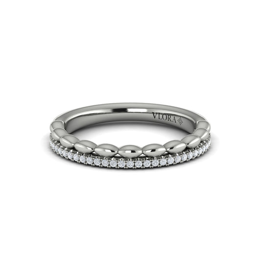 Stackables Wedding Band in Platinum by Vlora Bridal