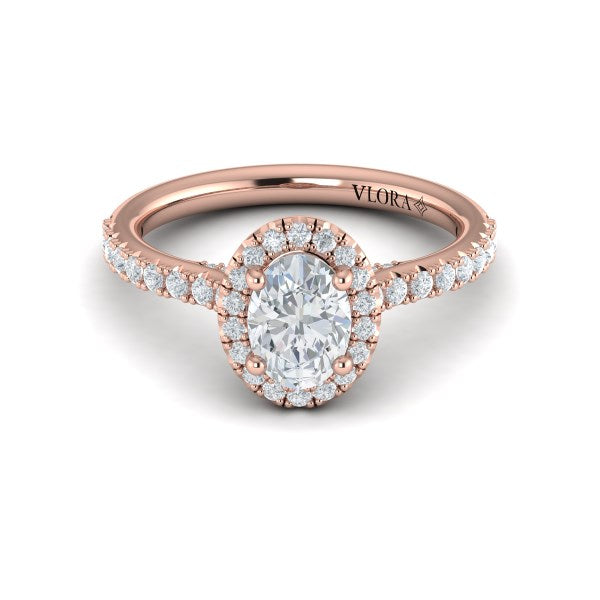 Timeless Oval Halo Engagement Ring