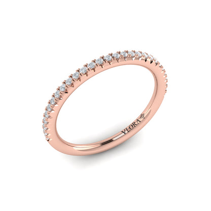 Matching Band for Diamond Accent Bezel Oval Halo Engagement Ring