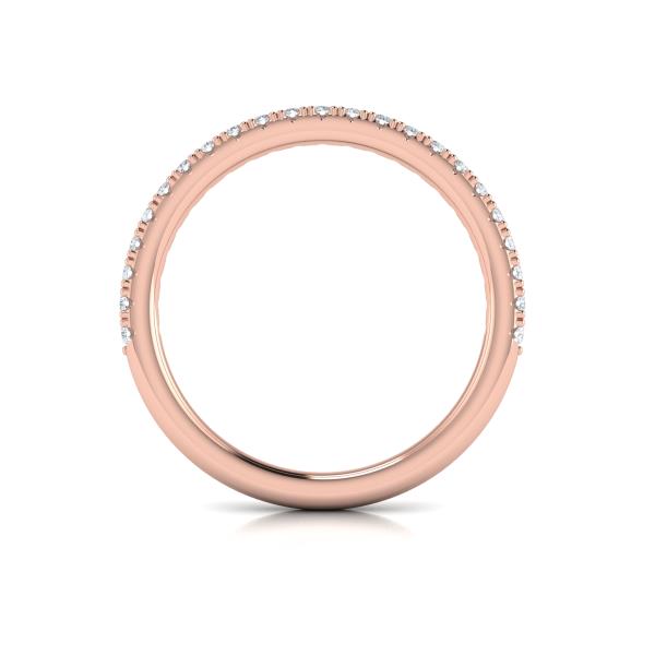 Matching Bands Wedding Band in 14K Rose Gold by Vlora Bridal
