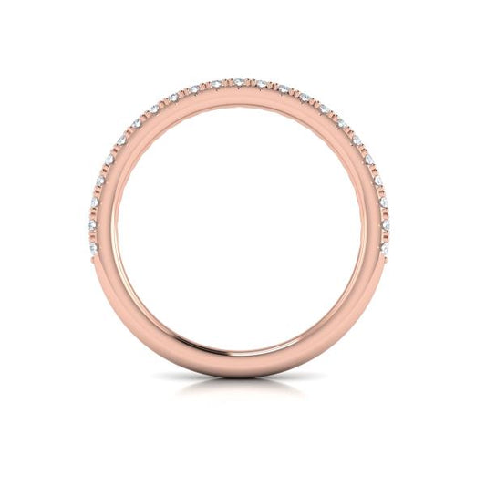 Matching Bands Wedding Band in 14K Rose Gold by Vlora Bridal