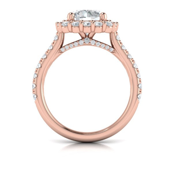 Bloom Halo Round Engagement Ring