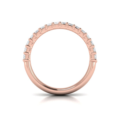 Matching Band for Emerald Cut Engagement Ring with Baguette Diamond Band