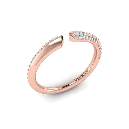 Pavé Diamond Open Band Ring