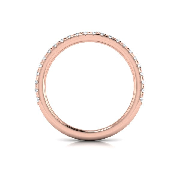 Matching Bands Wedding Band in 14K Rose Gold by Vlora Bridal
