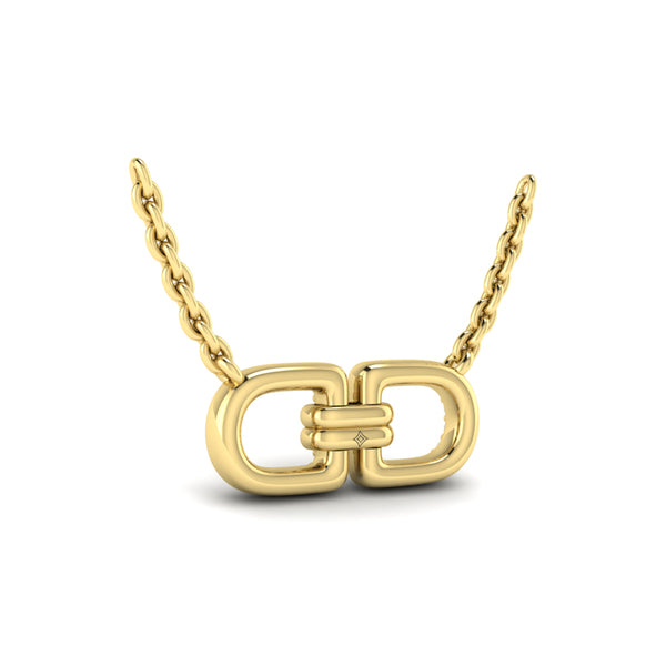 Linked Curves with Diamond Accent Pendant