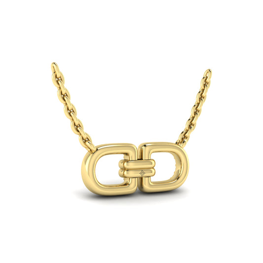 Linked Curves with Diamond Accent Pendant