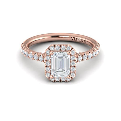 Timeless Halo Emerald Cut Engagement Ring