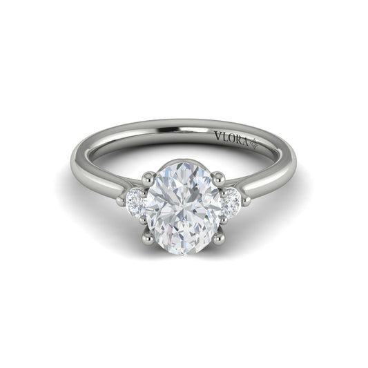 Crown Set Diamond Solitaire Engagement Ring