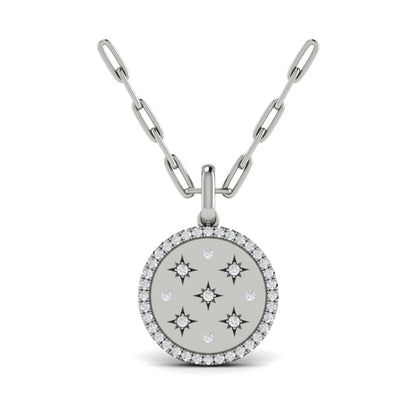 Star Diamonds and Diamond Pendant Necklace
