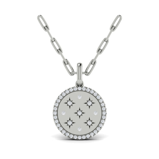 Star Diamonds and Diamond Pendant Necklace