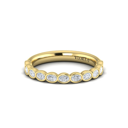 Matchign Band for Bezel Oval Diamond Band Engagement Ring
