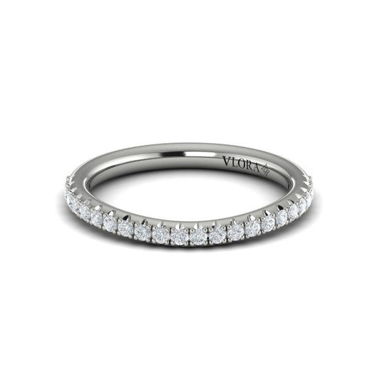 Matching Bands Wedding Band in 14K White Gold by Vlora Bridal