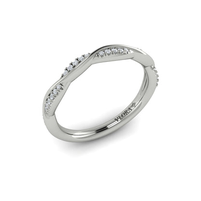 Twisted Pavé Diamond Band