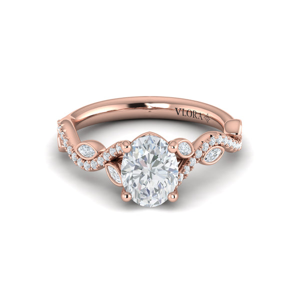 Botanical Oval Engagement Ring