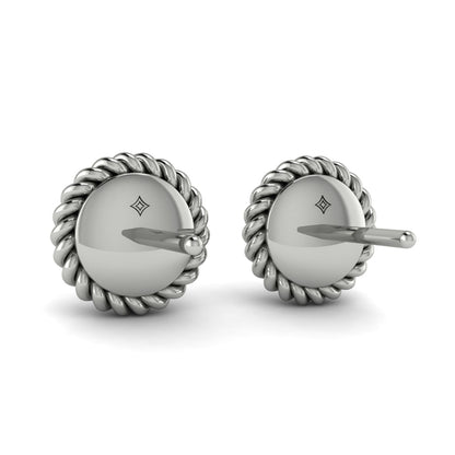 Round Shaped Diamond Pavé Earrings