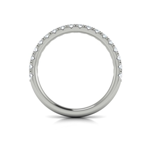 Matching Bands Wedding Band in 14K White Gold by Vlora Bridal