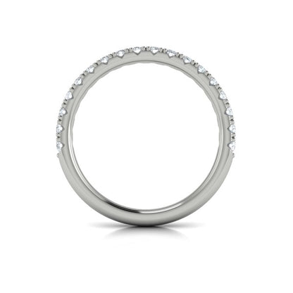 Matching Bands Wedding Band in 14K White Gold by Vlora Bridal