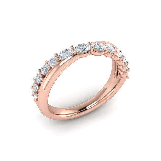 Crossed Oval Stackable Band