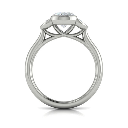 Bezel Three-Stone Engagement Ring