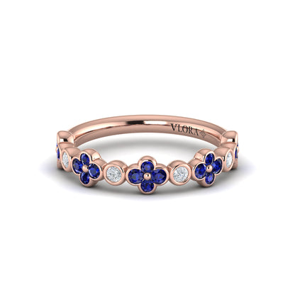 Stackables Wedding Band in 14K Rose Gold by Vlora Bridal