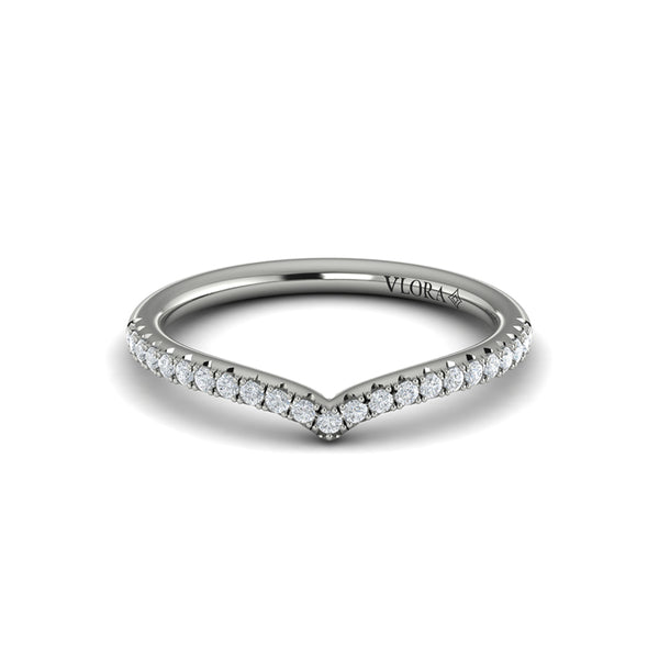 Contour Bands Wedding Band in Platinum by Vlora Bridal